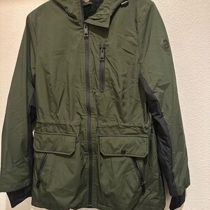 Michael Kors Olive Hooded Field Jacket